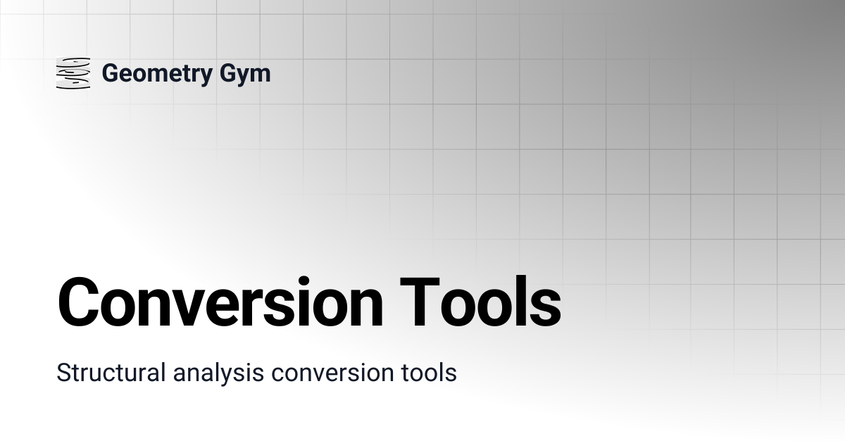 Conversion Tools | Geometry Gym
